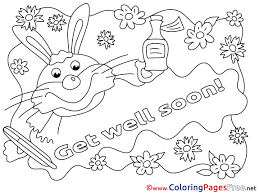 Boy free get well soon coloring sheets. Rabbit Get Well Soon Coloring Sheets