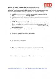 The first one is silence. Five Ways To Listen Better Esl Worksheet By Isabel L