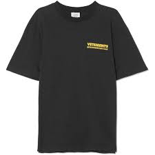 Black And Yellow Jersey Shirt Vetements Metal Oversized Printed Cotton Jersey T Shirt 340 Liked On Polyvore Featuring Tops T Shirts Black Metal T Shirts Clothes Design Yellow T Shirt