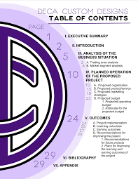 Deca Table Of Contents Design Table Of Contents Page Contents Design Table Of Contents Design