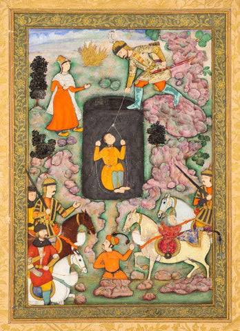 Indian Miniature Art - An illustration to the Shahnameh, Akbar period Mughal India, circa 1600 - Art Prints by Tallenge Store | Buy Posters, Frames, Canvas & Digital Art Prints | Small,