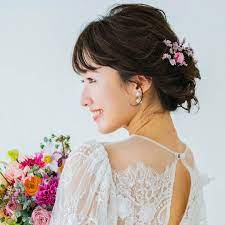 ボブ花嫁急増中につき ロングに負けない華やぎボブヘア3つの法則 ウェディング ヘアスタイル 花嫁 ヘア 花嫁 ボブ