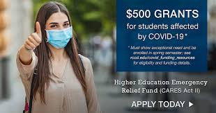 The total amount of emergency financial aid grants distributed to students under section 18004(a)(1) of the cares act as of january 31, 2021, is a currently enrolled undergraduate or graduate student for term of disbursement. News