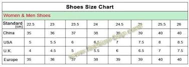 Faithful Shoe Size Chart China Us Size Chart For Shoes Uk