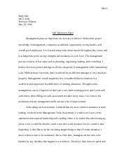 You can also elaborate your feelings about motion picture, event, a person, or. Self Reflection Paper Mgt 3120 Mai 1 Betty Mai Mgt 3120 Professor Tillman Self Reflection Paper Management Plays An Important Role In Every Workforce Course Hero