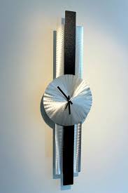 Black And Silver Metal Wall Decor Metal Wall Clock Silver Black Metal Wall Art Functional Etsy In 2020 Black Metal Wall Art Clock Wall Art Silver Wall Clock