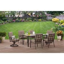 Better Homes And Gardens Peachtree Park 7pc Dining Set Walmart Com Patio Table Set Garden Dining Set Cheap Patio