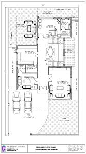 4 Bedroom One Kanal House Ground Floor Plan Ground Floor Plan Model House Plan Home Map Design