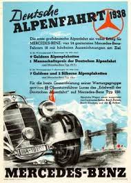Mercedes Benz Type 230 German Alpine Race 1938 Original Vintage Car Racing Event Poster By Walter Gotshke Listed On Ant Racing Posters Mercedes Mercedes Benz