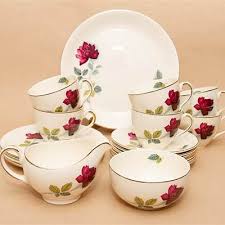 ALMA WARE ART Deco Vintage Tea Set Service: Cups, Saucers, Plates, Milk Jug  (Mi) £29.99