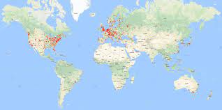 (click a node to view its info) all open closed. World Map Of Public Bitcoin Nodes Bitcoin
