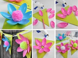 Blumen Basteln Plastikloffel Fahnchen Girlande Kunststoff Bunt Fruhling Bommel Blumen Basteln Blumen Selber Basteln Blumen Basteln Mit Kindern