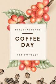 Download Premium Vector Of International Coffee Day Poster Design Vector In 2020 International Coffee Poster Design Custom Stamp Logo