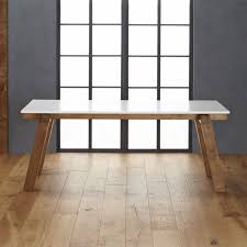 Riviera Rectangular White Top Dining Table Modern Dining Table White Marble Table Top Modern Farmhouse Table