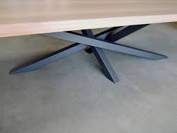table mikado en metal et bois fabrication artisanale francaise pieds de table table bois pied metal pied de table metal