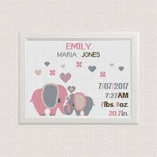 Browse by theme and level to find the design of your dreams! Books Tutorials Craft Supplies Tools Birth Announcement Baby Animal Sampler Cross Stitch Elephants With Hearts Cross Stitch Pattern New Baby Girl Birthday Gift Nursery Decor