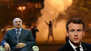 Yakın korumalar macron'u uzaklaştırırken, saldırgan erkek ve bir kişi gö. Macron A Tokat Gibi Cevap Once Kendi Sorunlarini Cozsunler