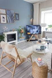 36 Cozy Blue Living Room Design Ideas White Walls Living Room Living Room Wall Color Blue Living Room