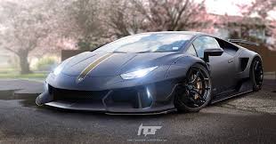 Black And Yellow Lamborghini Huracan Satin Black Lamborghini Huracan Sitting On Set Of Hre Wheels R101 With A Custom Kit Design And Gold Detailing Lamborg Body Kits Cars Sport Cars Super Cars