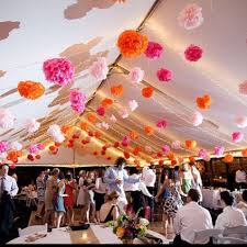 Love The Flower Balls Hanging From The Ceiling Wedding Tent Decorations Wedding Decorations Centerpieces Wedding