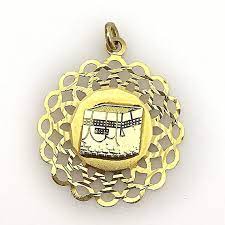 14k Gold Kaaba Pendant Or Charm Ka Bah Ka Aba Etsy Pendant Gold Charmed