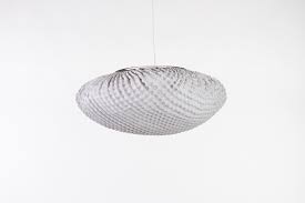 Coiffe décorative ronde plane à utiliser en combinaison avec la bride de plafond type vp: Grande Suspension Ronde Et Blanche Tati Arturo Alvarez Luminaire Design Fabrique En Espagne Ref 16060541