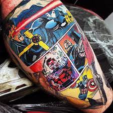 Artists around the world show their tattoo pictures tagged with comic tattoos. 70 Captain America Tattoo Designs Fur Manner Superhelden Tinte Ideen Mann Stil Tattoo Captain America Tattoo Comic Tattoo Marvel Tattoos