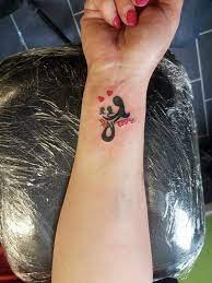 Finally Got My First Tattoo It S A Mother Daughter Son Image For My Mum Who Passed Away Recently And T Tattoos For Daughters Mother Tattoos Motherhood Tattoos