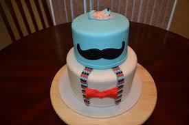 Mustache Themed Baby Shower Cake By All About The Cake Melbourne Fl Facebook Com Allaboutthecakemelbourne Baby Shower Cakes Baby Shower Kids Cake