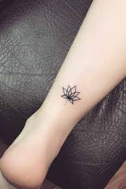 Small Lotus Flower Tattoo Blacktatto Minimalisttatto Small Lotus Tattoo Small Lotus Flower Tattoo Tattoos