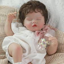 💫 Reborn Baby Girl Doll White Realistic Weighted Soft Cloth Body Sleeping  Kids Dolls & Accessories
