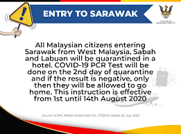 West malaysia is allowed to enter by. Updated Sop For Entry To Sarawak Disaster Information Facebook