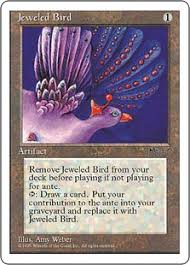 The dude nuts in her mouth she then proceeds to kiss him and force his nut back down his throat. Jeweled Bird Chronicles Gatherer Magic The Gathering