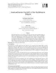 The malaysian vat/sst system is largely modeled on the uk vat. Pdf Goods And Services Tax Gst A New Tax Reform In Malaysia