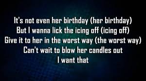 Anyone who actually thinks that she's talking about her birthday and an. Rihanna Ft Chris Brown Birthday Cake Remix Lyrics Youtube