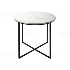 Three delicately curved gold legs. Side Table Calacatta White Quartz Table Top Dt050 Hanssz China Manufacturer Countertop Vanity Top Slate Marble Granite Stone