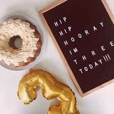 3rd Month Birthday Birthday Wishes For 3 Year Old Daughter From Mom Banana Bread Bundt Cake Third Birthday Letter Board Quote Golden 3 Balloon Successful Party Birthday Quotes Kids Dog Birthday Quotes Message Board Quotes