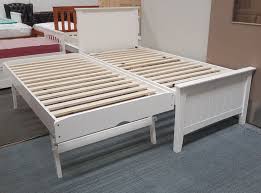The cost of these pop up trundle bed is major merit because they come with low price tags despite their abundant benefits. Furniture Place Eddie Single Bed With Pop Up Trundle Solid Hardwood White Malaysian Made