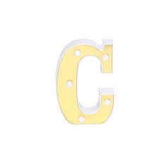 6 Tall Led Lighted Marquee Letters Gold Light Up Letter C