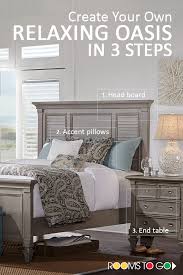 3 Steps For A Relaxing Oasis 1 Shuttered Headboard 2 Beautiful Accent Pillows 3 The Perfect End Table The Belma Home Decor Home Bedroom Bedroom Sets Queen