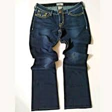 Prvcy Jeans Womens Straight Dark Wash Blue Sz 31