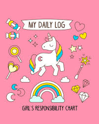 My Daily Log Girls Responsibility Chart Daily Weekly And