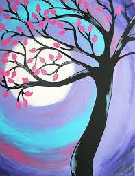 Original Pink And Purple Tree Downloadable Art Tree Acrylics Etsy Tree Artwork Tree Art Tree Painting