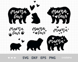 Mama Bear Svg Bear Family Svg Files For Cricut Mama Svg Mothers Day Svg Commercial Use Baby Bear Png In 2021 Mama Bear Bear Paintings Easy Drawings