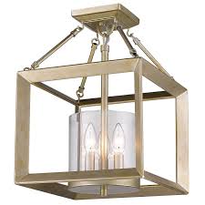 Smyth Convertible Pendant Semi Flush Mount By Golden Lighting 2073 Sf Wg Clr