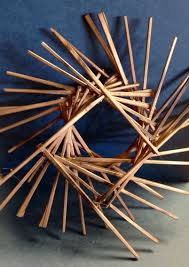 3d Chopstick Sculptures Nghs Room 406 Art And Craft Design Architectural Sculpture Bamboo Art