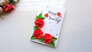 It's a great for a spring art. How To Make Handmade Rose Day Card Greeting Cards Ideas Youtube