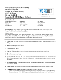 Proposed Format For Committee Minutes