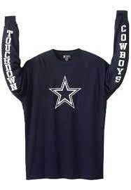 Amazon Com Dallas Cowboys Leaper Touchdown Long Sleeve Navy T Shirt Sportsmagick Dallas Cowboys Cowboys Navy Tshirt