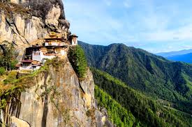 Schönes altes kloster in der nähe von puntsholing. Das Kloster Taktsang Bhutan